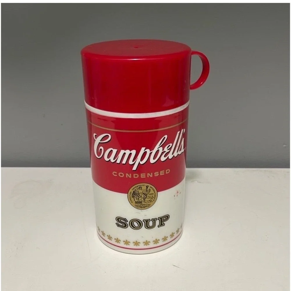 Vintage 1998‎ Campbell's Soup Can-Tainer Insulated Plastic Thermos 11.5 Oz